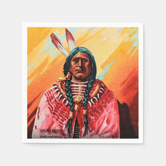 Antiek Magic Lantern Glass Slide Crows Breast Servetten (Voorkant)