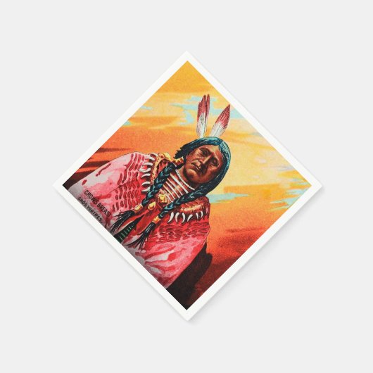 Antiek Magic Lantern Glass Slide Crows Breast Servetten (Hoek)