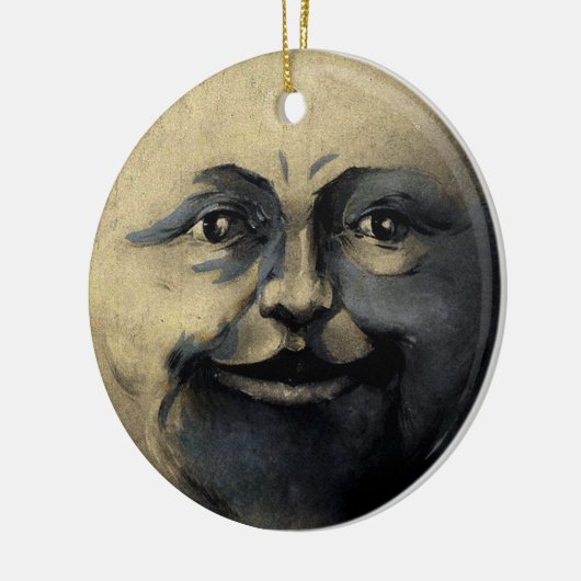Antiek Magical Moon Face Keramisch Ornament (Links)