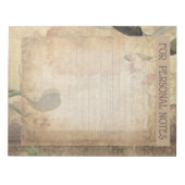  antiek magnolibloem abstracte ephemera notitieblok (Voorkant)