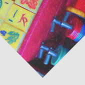 Antiek Mah Jongg Stampapier Tissuepapier (Detail)