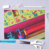 Antiek Mah Jongg Stampapier Tissuepapier (Craft)