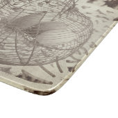 Antiek mandje voor draadeieren snijplank (Hoek)