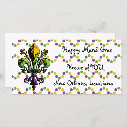 Antiek Mardi Gras Fleur (Voorkant / Achterkant)