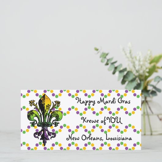 Antiek Mardi Gras Fleur (Staand voorkant)