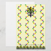 Antiek Mardi Gras Fleur Briefpapier (Voorkant / Achterkant)