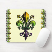 Antiek Mardi Gras Fleur Muismat (Met muis)