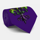 Antiek Mardi Gras Fleur Stropdas (Opgerold)