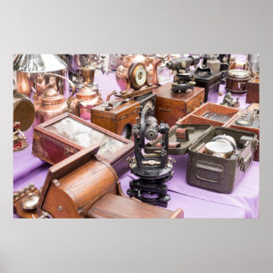 Antiek maritieme navigatiehulpmiddelen poster