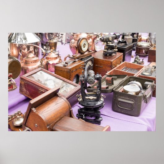 Antiek maritieme navigatiehulpmiddelen poster (Voorkant)