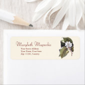 Antiek Mark Catesby Witte Magnolia Gravure Etiket (Insitu)