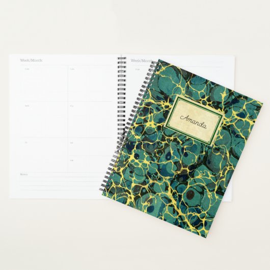 Antiek marmer paper en label Planner (Display)