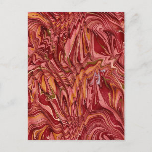 Antiek marmering uit de 18e eeuw briefkaart