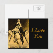 Antiek Masonic Freemason Square Love Valentijn Feestdagenkaart (Voorkant / Achterkant)