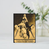 Antiek Masonic Freemason Square Love Valentijn Feestdagenkaart (Staand voorkant)