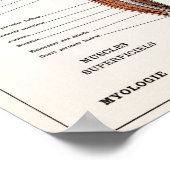 Antiek medisch anatomisch anatomisch diagram Poster (Hoek)