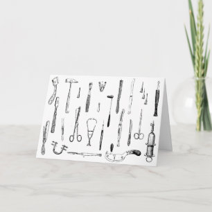 antiek medisch instrumentenwenskaart kaart