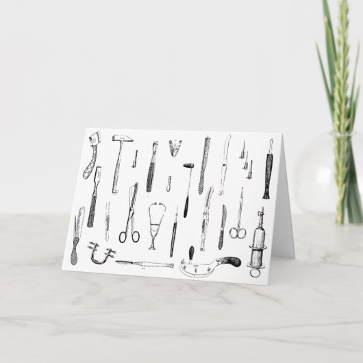 antiek medisch instrumentenwenskaart kaart (Voorkant)