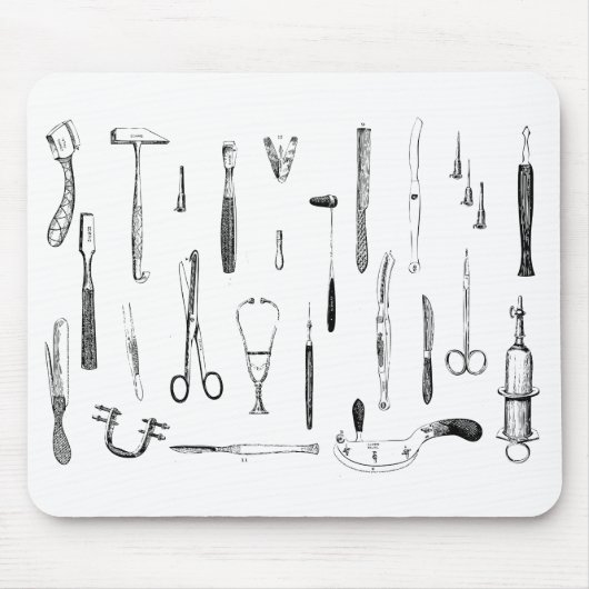 Antiek medische instrumenten muismat (Voorkant)