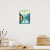 Antiek Meer van Como Poster (Keuken)