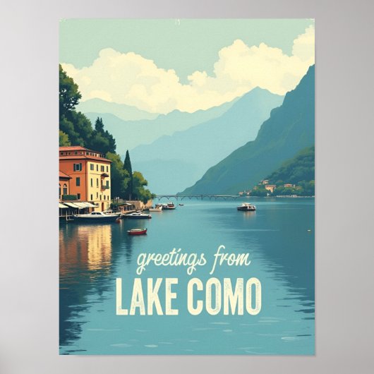 Antiek Meer van Como Poster (Voorkant)