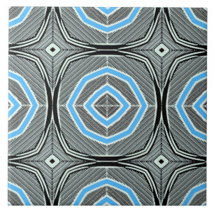 Antiek meerkleuren geometrisch patroon keramische tegeltje