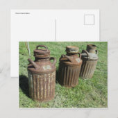 Antiek melk Jugs Briefkaart (Voorkant / Achterkant)