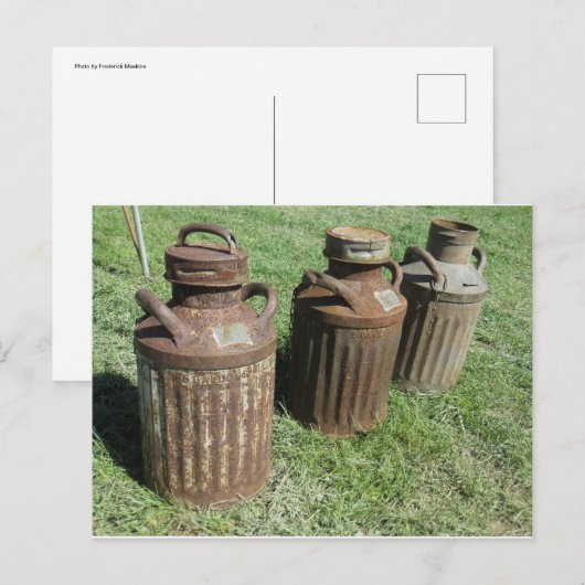 Antiek melk Jugs Briefkaart (Voorkant / Achterkant)