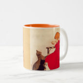  Antiek melk katten Theopolide Steinlen Tweekleurige Koffiemok (Voorkant rechts)