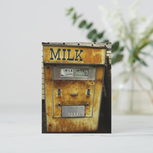 Antiek melkmachine briefkaart (Staand voorkant)