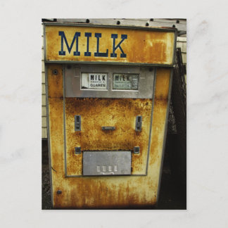 Antiek melkmachine briefkaart