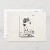  Antiek menselijk skelet Medische anatomie Briefkaart (Voorkant / Achterkant)
