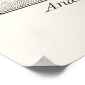 Antiek menselijk skelet Medische anatomie Poster (Hoek)