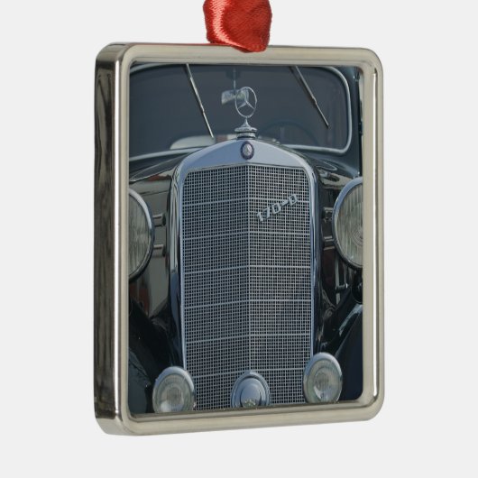 antiek mercedes 2 metalen ornament (Rechts)