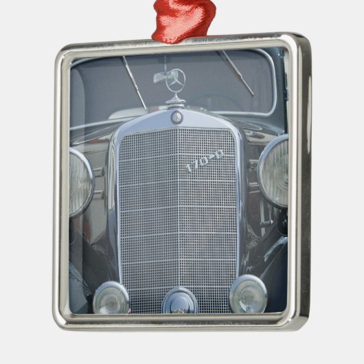 antiek mercedes 2 metalen ornament (Links)