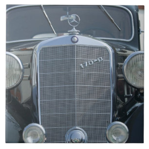 antiek mercedes 2 tegeltje