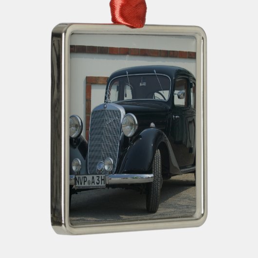 antiek mercedes 3 metalen ornament (Rechts)