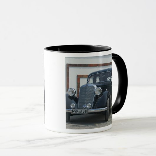 antiek mercedes 3 mok (Voorkant rechts)