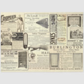 Antiek  Merchant Ads Ephemera Tissuepapier (Voorkant)