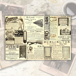 Antiek  Merchant Ads Ephemera Tissuepapier