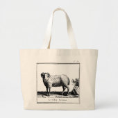 Antiek Merino Schaap Canvas tas (Voorkant)