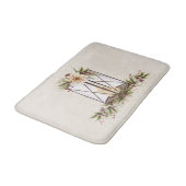 Antiek messing lantaarn &  poinsettia badmat (Gekanteld)