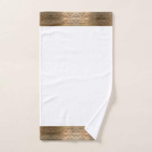 Antiek messing metalen patroonhanddoek set bad handdoek (Handdoek)