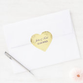  Antiek met bruidend huwelijk Hart Sticker (Envelop)