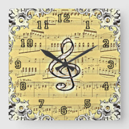 Antiek, met de hand vervormbaar,  ontwerp vierkante klok