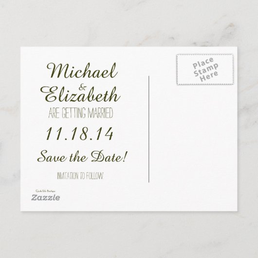  Antiek met liefdescitaat Weddenschap Aankondigingskaart (Achterkant)