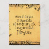  Antiek met liefdescitaat Weddenschap Aankondigingskaart (Voorkant)