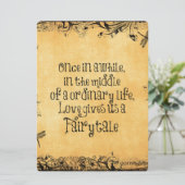 Antiek met liefdescitaat Weddenschap Kaart (Staand voorkant)