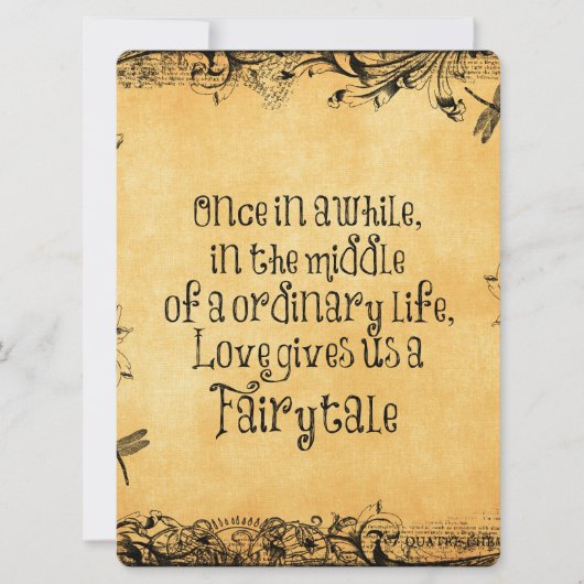 Antiek met liefdescitaat Weddenschap Kaart (Voorkant)