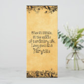 Antiek met liefdescitaat Weddenschap Kaart (Staand voorkant)